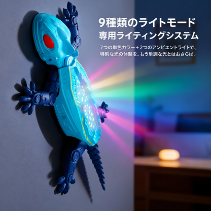 ゲッコーラッシュ リモコン操作式壁登りトカゲおもちゃ - 天井と床を登る